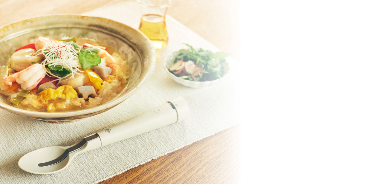 エレキソルトスプーンと食事